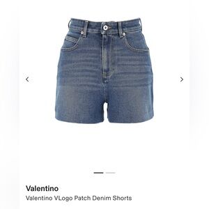 Valentino VLogo Patch Denim Shorts